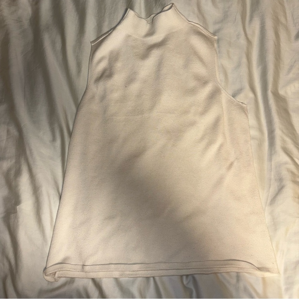 Nine West Ivory Knit Turtleneck Tank